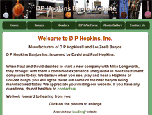 Tablet Screenshot of dphopkinsbanjos.com